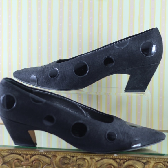Paloma Linen and Leather Polka Dot Shoes - Picture 14 of 14
